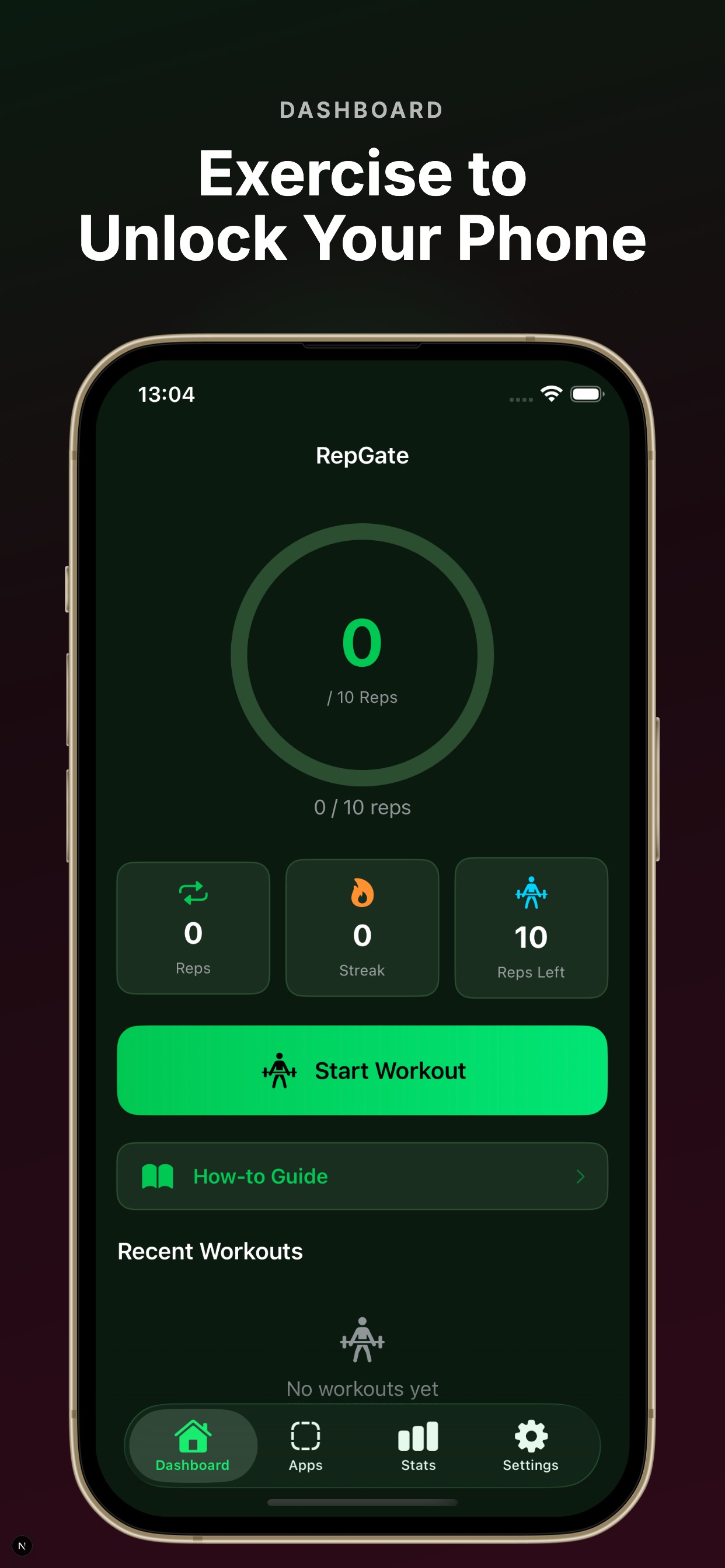 RepGate dashboard screen