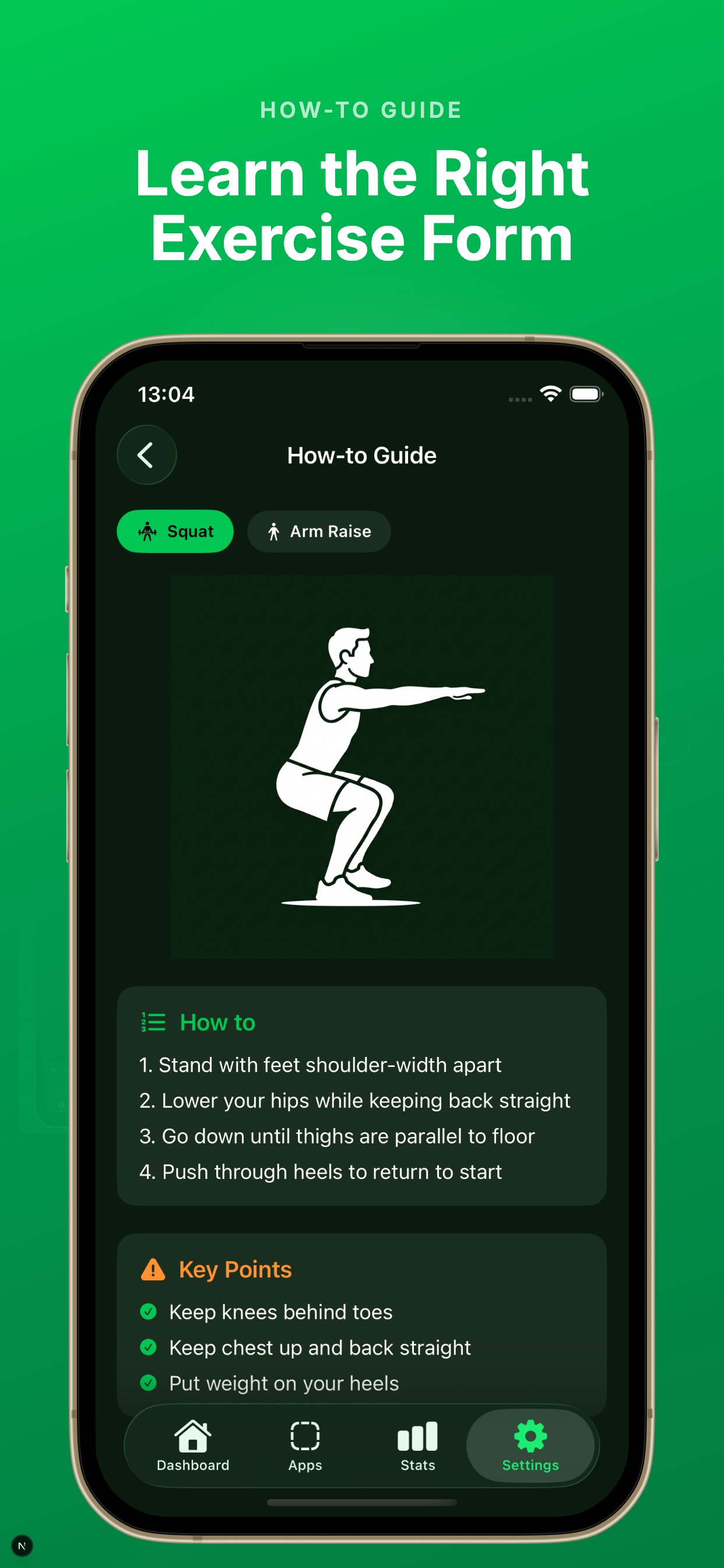RepGate exercise guide screen